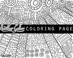 ♡ art by heather galler. Landscape Flower Fields Coloring Book Page Art By Heathergallerart Coloring Book Pages Book Page Art Coloring Books