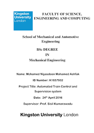 Minister of transport and mining, hon. Pdf Automated Train Control And Supervision System