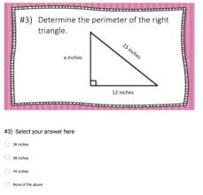Perimeter Of Right Triangle Problems Google Form Interactive Video Lesson Google Forms Video Lessons Middle School Math