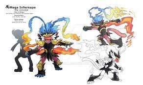 Mega Infernape Concept By Zacharybla Pokemon Pokemon Pokemon Drawings Cute Pokemon