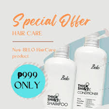 Belo Shampoo w/ free Conditioner Vicky Thick Shiny 200mL hair fall loss  treatment Vitamin C antioxidant