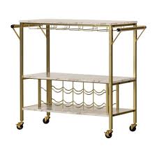 Wine racks wine bottle glass holder bamboo tabletop camping for 6 glass bar tool. Maliza Bar Cart With Wine Bottle Storage And Wine Glass Rack Gold South Shore Target