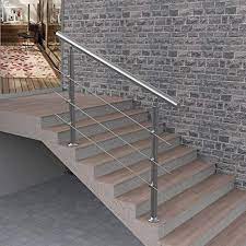 Amazon Com Liyanjj Stair Safety Railing Stainless Steel Adjustable Corridor Support Rod 3 Step Or 4 Step Handr In 2021 Stainless Steel Handrail Steel Handrail Stairs