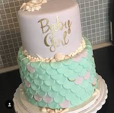 Mermaid Theme Baby Shower For A Mom To Be Expecting A Little Girl Mermaid Baby Shower Theme Mermaid Baby Shower Cake Baby Girl Shower Themes