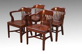 sold vintage set of 4 mahogany lawyer office arm desk chairs antique office furniture chair furniture