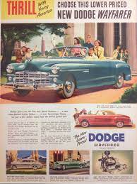 1949 Dodge Wayfarer Vintage Ad At Kelley Blue Book Headquarters Classic Cars Trucks Dodge New Dodge