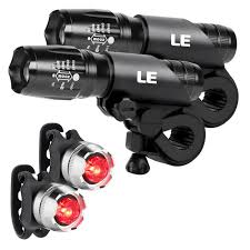 Zoomable Led Bicycle Headlight And Rear Bike Light 2 Pack Le