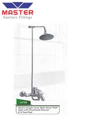 Maybe you would like to learn more about one of these? Master Merlin Single Lever Bath Mixer Wall Type With Overhead Shower 4 Feet Rod Build Durable