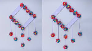 Diy Wall Hanging Paper Flower Craft Easy Wall Decoration Ideas Simpl Flower Crafts Wall Hanging Diy Simple Wall Decor