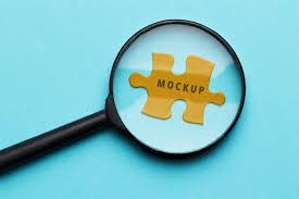 Download Top View Magnifying Glass On A Piece Of Puzzle For Free In 2020 Magnifying Glass Magnifier Glass