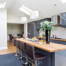 They feed on aquatic creatures. Open Plan Kitchen With Grey Hi Gloss Cabinetry Decorating Ideal Home Kitchen Design Plans Interior Design Kitchen Kitchen Plans