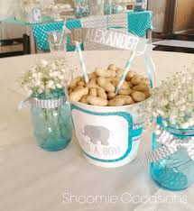 Elephants And Balloons Baby Shower Party Ideas Photo 2 Of 12 Peanut Baby Shower Elephant Baby Shower Boy Elephant Baby Shower Decorations
