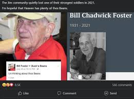 Bill 'thinkin about thos beans' Foster, has sadly passed away :  r/oldpeoplefacebook