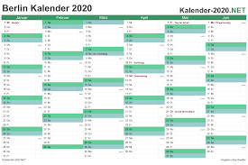 So findet an neujahr traditionell ein neujahrslauf statt, zu ostern gibt es viele osterfeuer und frühlingsfeste, am tag der deutschen einheit wird meist groß rund um die siegessäule gefeiert und zu weihnachten gibt es zahlreiche weihnachtsmärkte und gottesdienste. Kalender 2020 Berlin Mit Feiertagen