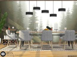 Iron Dining Room The Sims 4 Download Simsdomination Sims House Sims 4 Cc Furniture Sims 4 Kitchen