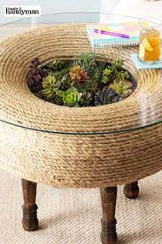 Sure, you'll find the good old tire swing here, but also some unexpected chairs, steps, dog. Terrarium Twist How To Turn An Old Tire Into A Planter Table Diy Furniture Decor Planter Table Tire Table