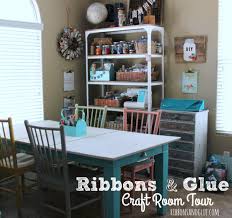 Most of the furniture was either thrifted or purchased on a budget. Craft Room Tour
