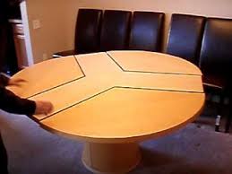 P3230012 Avi Not Exactly A Jupe Table But A Push Button Expanding Table Super Cool Double Duty Furniture Circular Dining Table Expanding Round Table