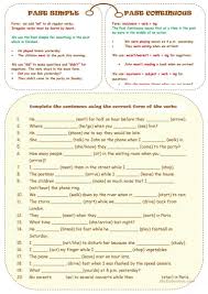 Past Simple Or Continuous English Esl Worksheets For Distance Learning And Physical Classrooms In 2020 Simple Past Tense English Grammar Worksheets English Phrases