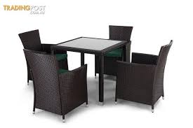 Wicker chairs are popular pieces of outdoor furniture because of a number of reasons. Ovela Tuscany 5 Piece Wicker Dining Table And Chair Set Dark Brown