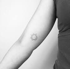 The moon is associated with the female in many cultures often in the form of a goddess. Sun And Moon Tattoo Half Moon Tattoo Moon Tattoo Tattoos
