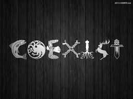 Arya game of thrones season 2 â. Coexist Game Of Thrones Wallpaper Lerage Shirts