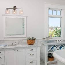 Buy the kira home marina 26 bathroom light, hammered glass shades, brushed nickel online from houzz today, or shop for other bathroom vanity lighting for sale. Alice House 23 Vanity Lights With Hammered Glass 3 Light Wall Lighting Brushed Nickel Bathroom Lights Over Mirror Bathroom Lighting Al6091 W3 Pricepulse
