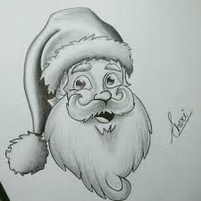 Santa Clous Christmas Gifts Drawing Sketches Christmas Gift Drawing Drawings Gift Drawing