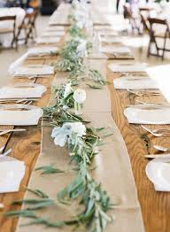 They can come in all shapes, sizes and styles so it's easy to get a little creative and choose a unique look for your table. Wedding Trends 12 Table Runners Centerpiece Decoration Ideas Elegantweddinginvites Com Blog Burlap Wedding Table Burlap Table Runners Wedding Branches Wedding Decor
