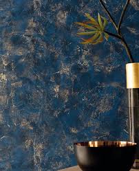 Tapete Patinas Im Satten Blau Mit Goldschimmer Im Industrielook Tapeten Tapete Gold Farben Und Tapeten