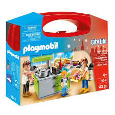 playmobil 9543 city life family kitchen carry case playmobil city life life