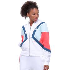 Jaqueta Moletom Champion Colorblock Com Capuz Weave Branco Free Lace