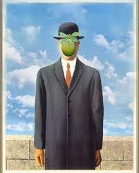 Polyptech On Instagram Rene Magritte The Son Of Man 1964 Animation Polyptech 2020 Renemagritte Surrealism Painting Apple Clouds Bowlerhat