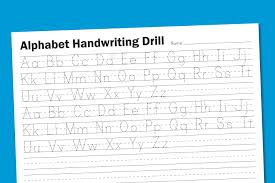 Alphabet Handwriting Drill Alphabet Writing Practice Handwriting Worksheets For Kids Handwriting Alphabet