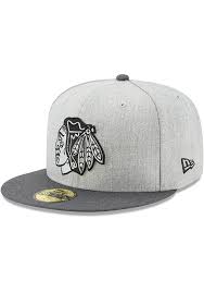 New Era Chicago Blackhawks Mens Grey Heather Action 59fifty Fitted Hat 5902872 Hats For Men Fitted Hats Snapback Hats Men