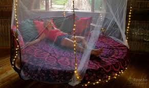 Amazing wicker hanging round bed. Hanging Round Bed With Lights Has Anyone Ever Seen A Cooler Bed Picture Of Rancho Delicioso Montezuma Tripadvisor