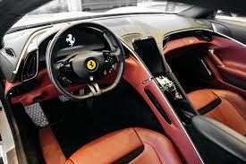 Based on the ferrari portofino, the car is an ultra high performance turbocharged v8 model placed between the portofino and the f8 tributo in ferrari's range of sports cars. Roma Ferrari Beverly Hills