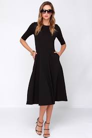 Having A Shindig Black Midi Dress Black Midi Dress Cute Black Dress All Black Dresses