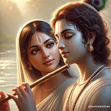 Divine Love: Radha Krishna 🌸✨ Experience the eternal bond of love and  devotion between Radha and Krishna. 💕 Their divine connection symbolizes  pure, selfless love that transcends time and space. Let their