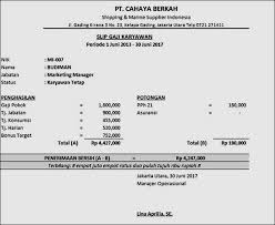 Demikian diungkapkan ketua fkgh kabupaten pelalawan, m jais. 10 Contoh Slip Gaji Sederhana Karyawan Guru Gambar