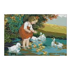 Free batman symbol cross stitch pattern! Nkf The Little Girl And Ducks In Pool Needle Point Pictures Free Painted Cross Stitch Patterns Buy Painted Cross Stitch Needle Point Pictures Crossstitch Patterns Product On Alibaba Com