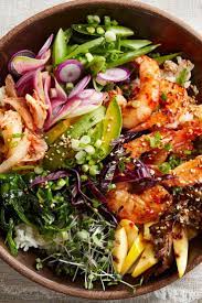 Shrimp And Kimchi Rice Bowl Recipe Recipe Rice Bowls Recipes Food Cooking
