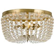 The beaded body below is composed of strands of sparkling rectangular and octagonal prisms. Crystorama Lighting Group Rylee Antique Gold Three Light Flush Mount With Hand Cut Faceted Crystal Beads 600 Ga Bellacor
