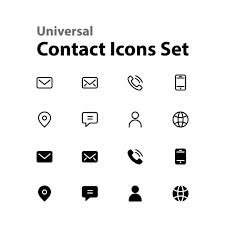 Ensemble D Icones De Contact Universel In 2020 Icon Set Phone Icon Icon