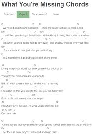 What You Re Missing Chords R5 Piano Music Notes R5 Piano Music
