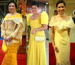 The Terno And Its Snobbish Butterfly Sleeves Philippines Filipiniana Dress Filipiniana Philippines Fashion
