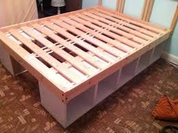 Diy Storage Bed Great For A Kids Bed Low To The Ground And Extra Storage Diy Storage Bed Diy Bed Frame Diy Storage