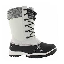 Girls Avery White Waterproof Winter Boots