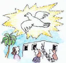 Het christendom zegt met pinksteren dat de geest van christus, zoals hij had beloofd, te zullen zenden naar de gelovigen. Missiokids Christendom Pinksteren