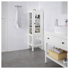 The mirror comes with safety film on the back which reduces the risk of injury if the glass is broken. Hemnes White High Cabinet With Glass Door 42x38x131 Cm Ikea Glass Cabinet Doors Hemnes Small Bathroom
